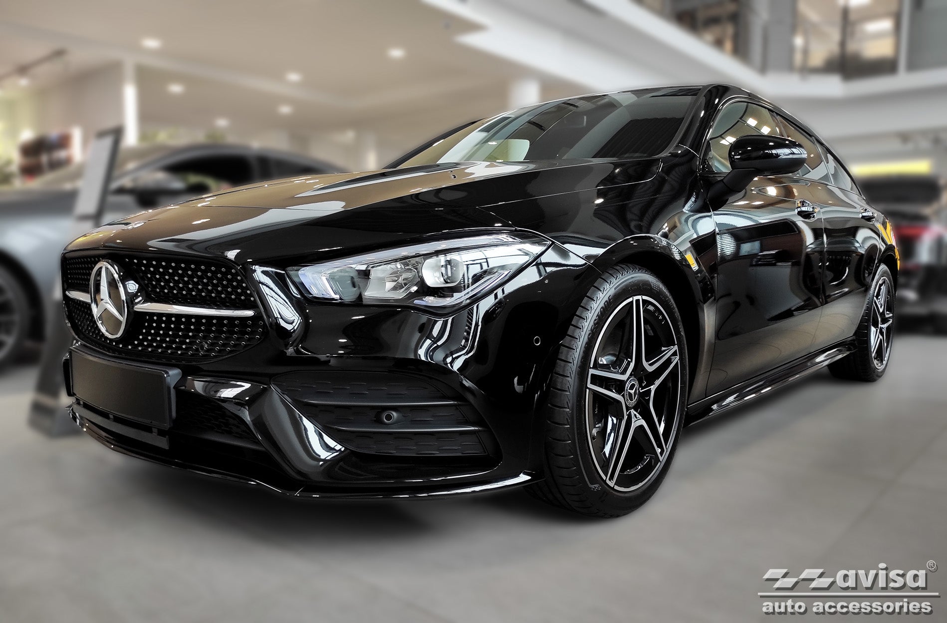 protector de parachoques trasero MERCEDES CLA SHOOTNG BRAKE negro