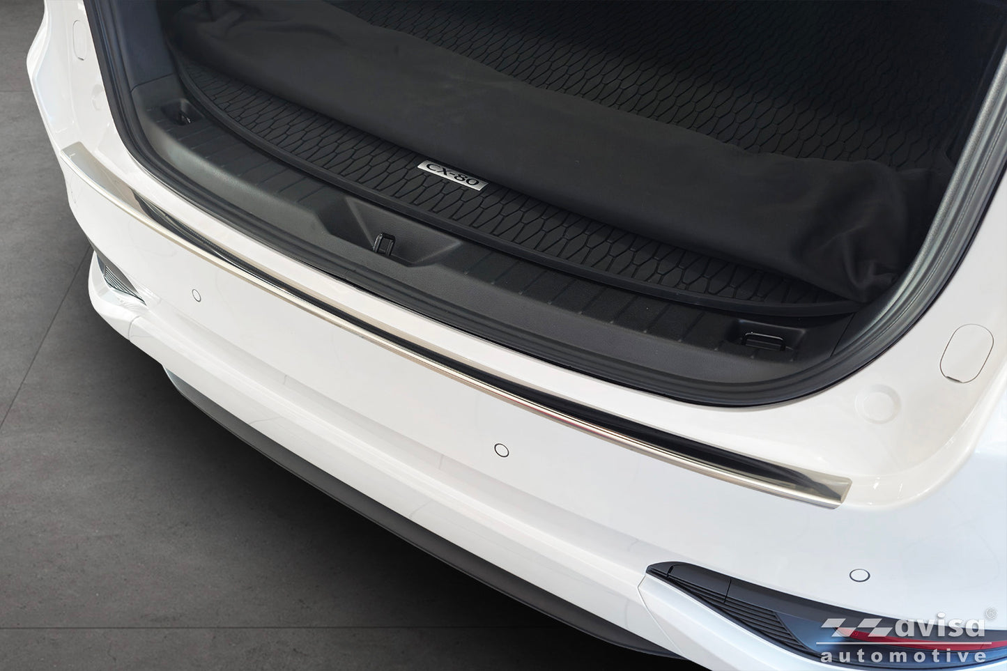 protector de parachoques trasero MAZDA CX-80 plata satinado