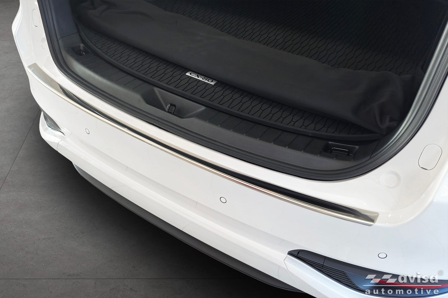 protector de parachoques trasero MAZDA CX-80 plata satinado