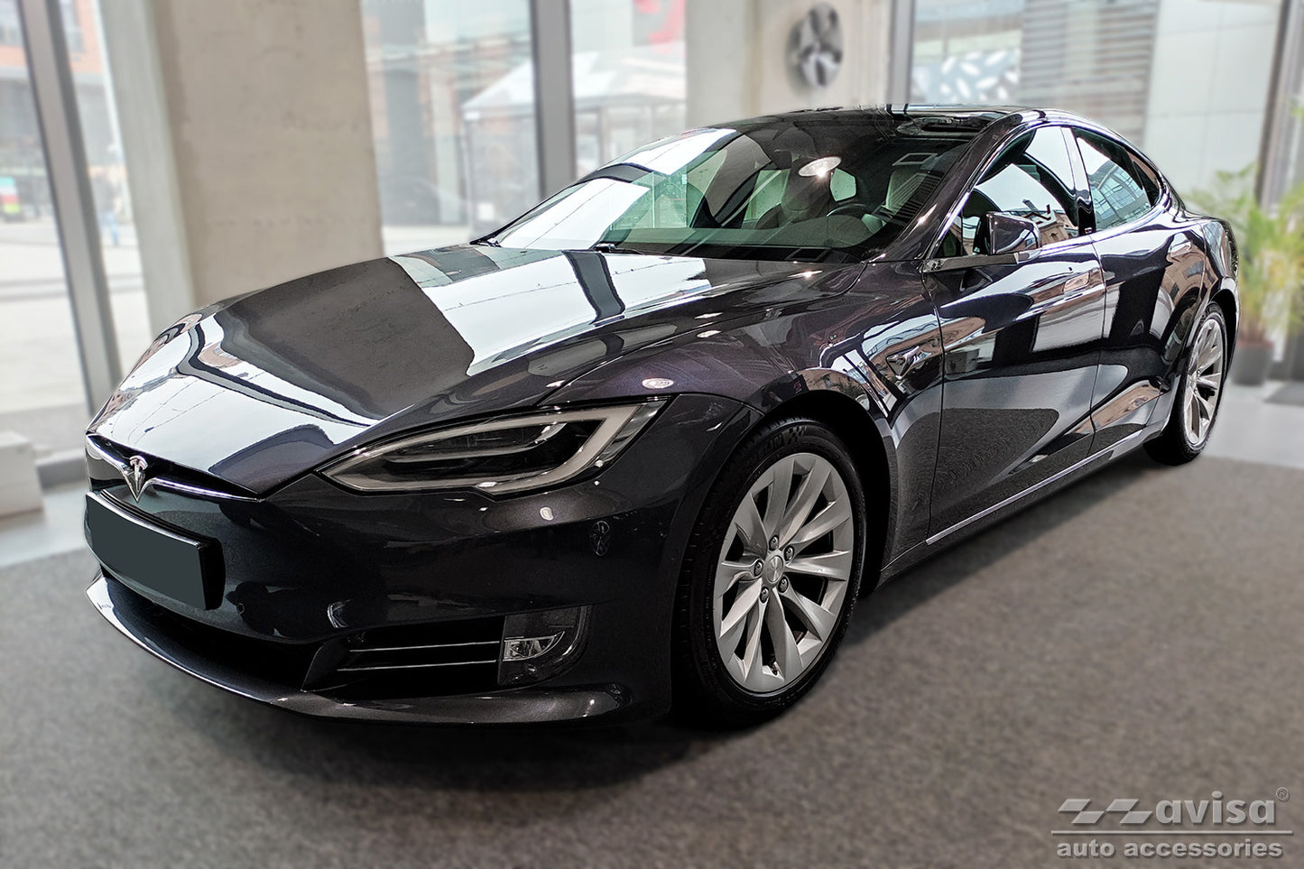 protector de parachoques trasero TESLA MODEL S liftback negro
