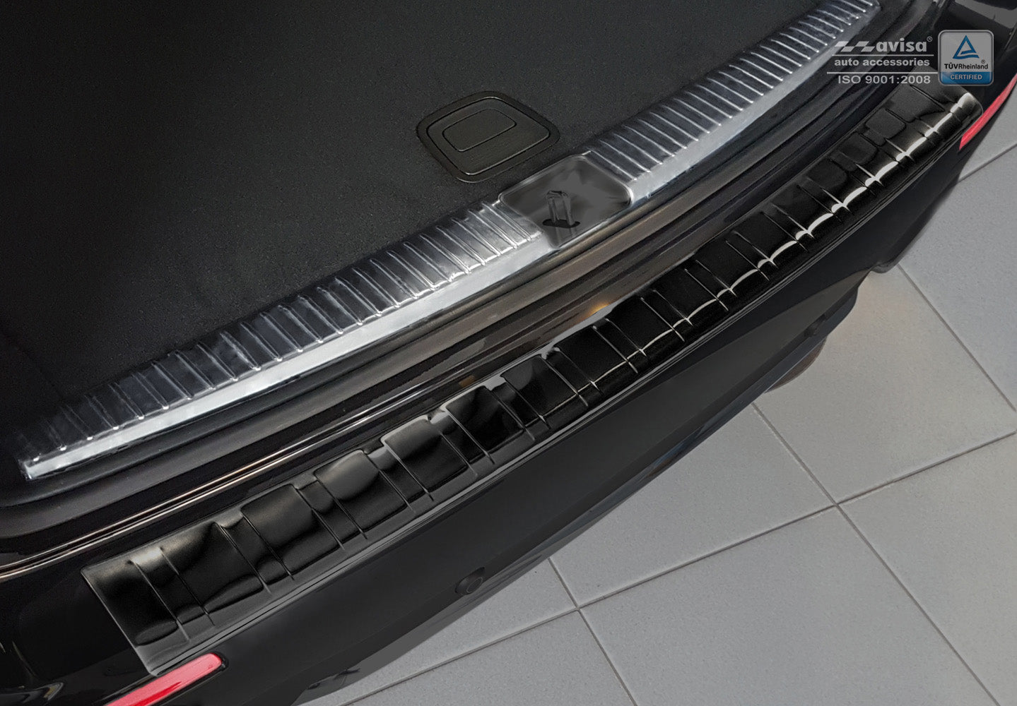 protector de parachoques trasero MERCEDES CLASE E W213 negro 2016+