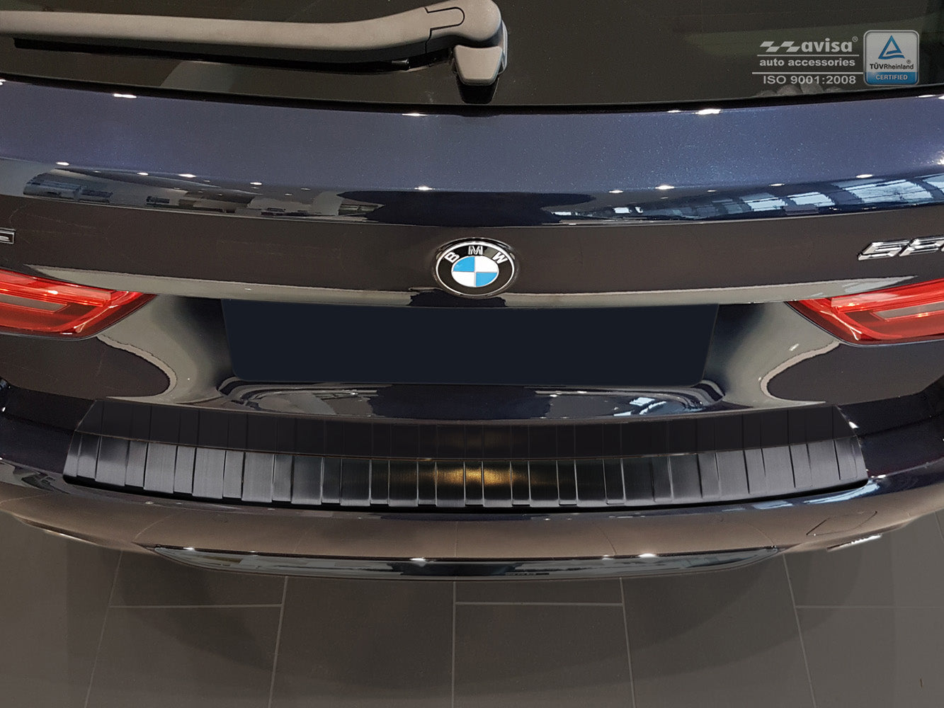 protector de parachoques trasero BMW 5 G31 touring negro