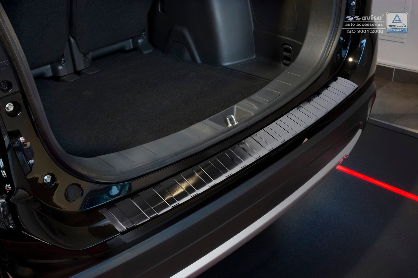protector de parachoques trasero MITSUBISHI OUTLANDER PHEV negro