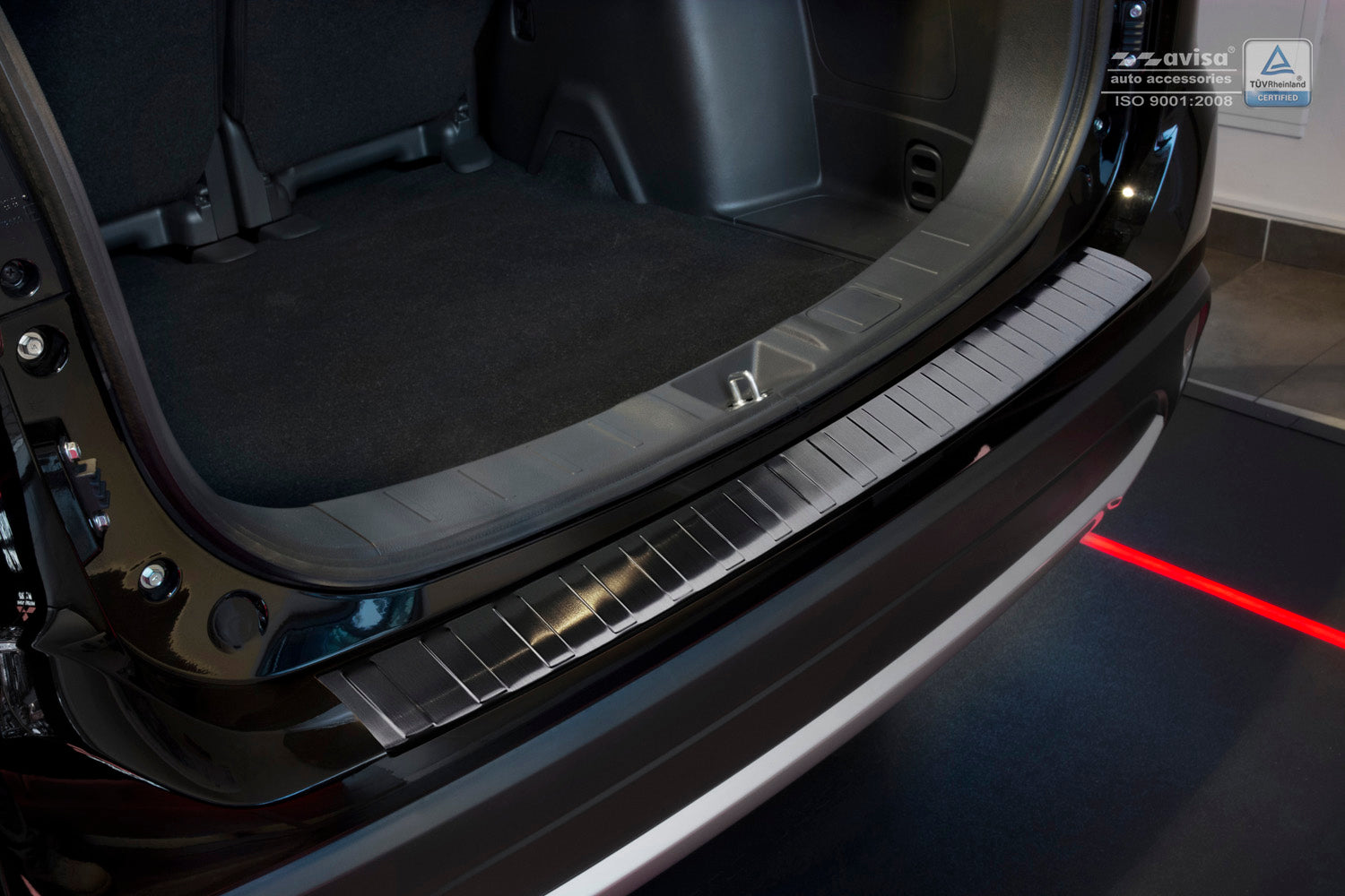 protector de parachoques trasero MITSUBISHI OUTLANDER PHEV negro