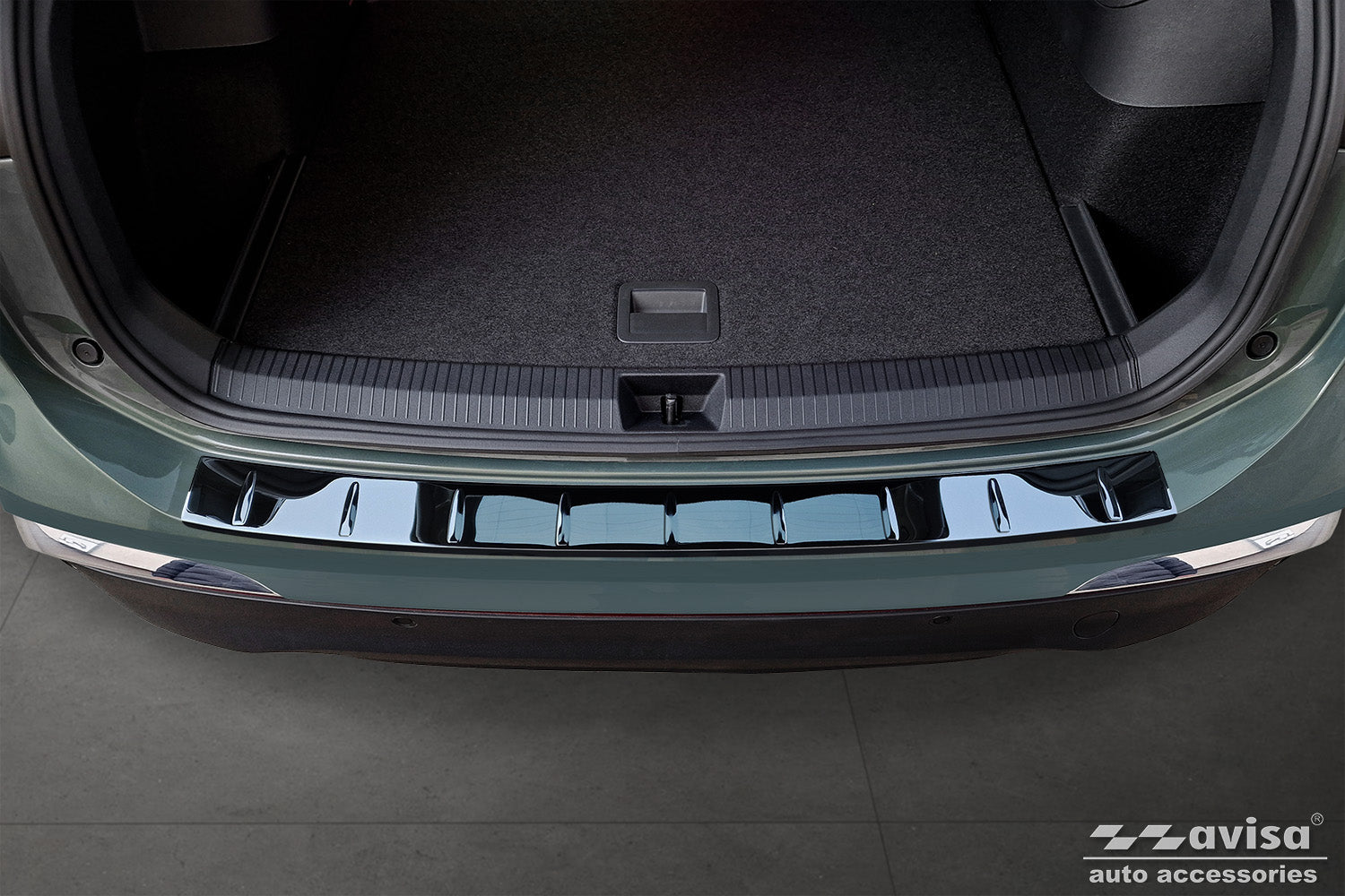 protector de parachoques trasero VW TIGUAN negro espejo 2024+
