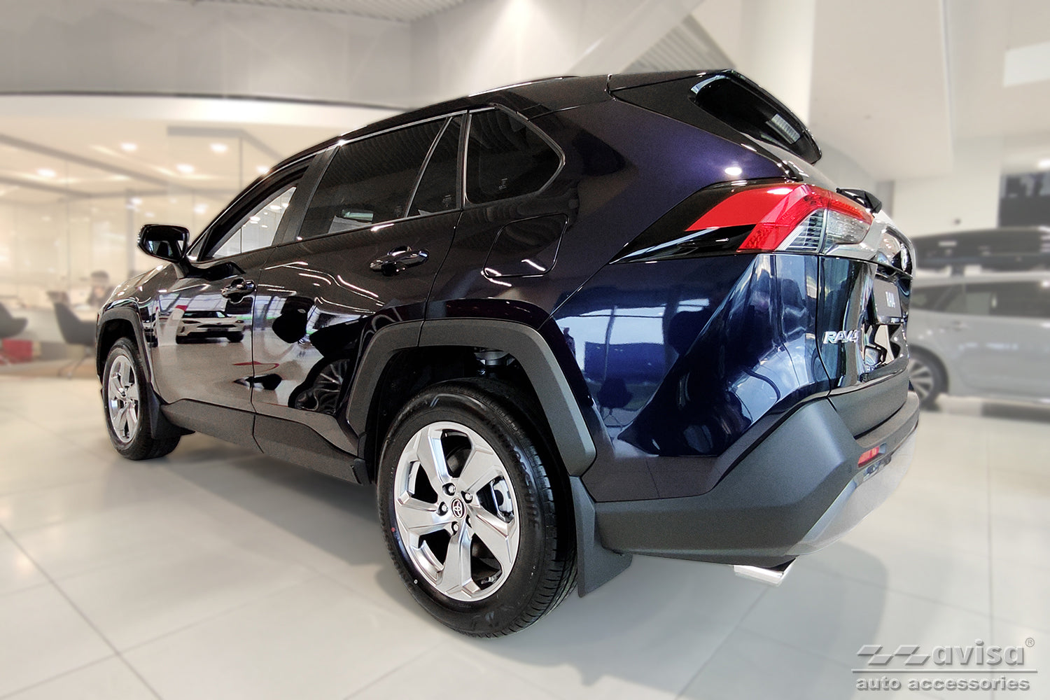 protector de parachoques trasero TOYOTA RAV4 negro espejo