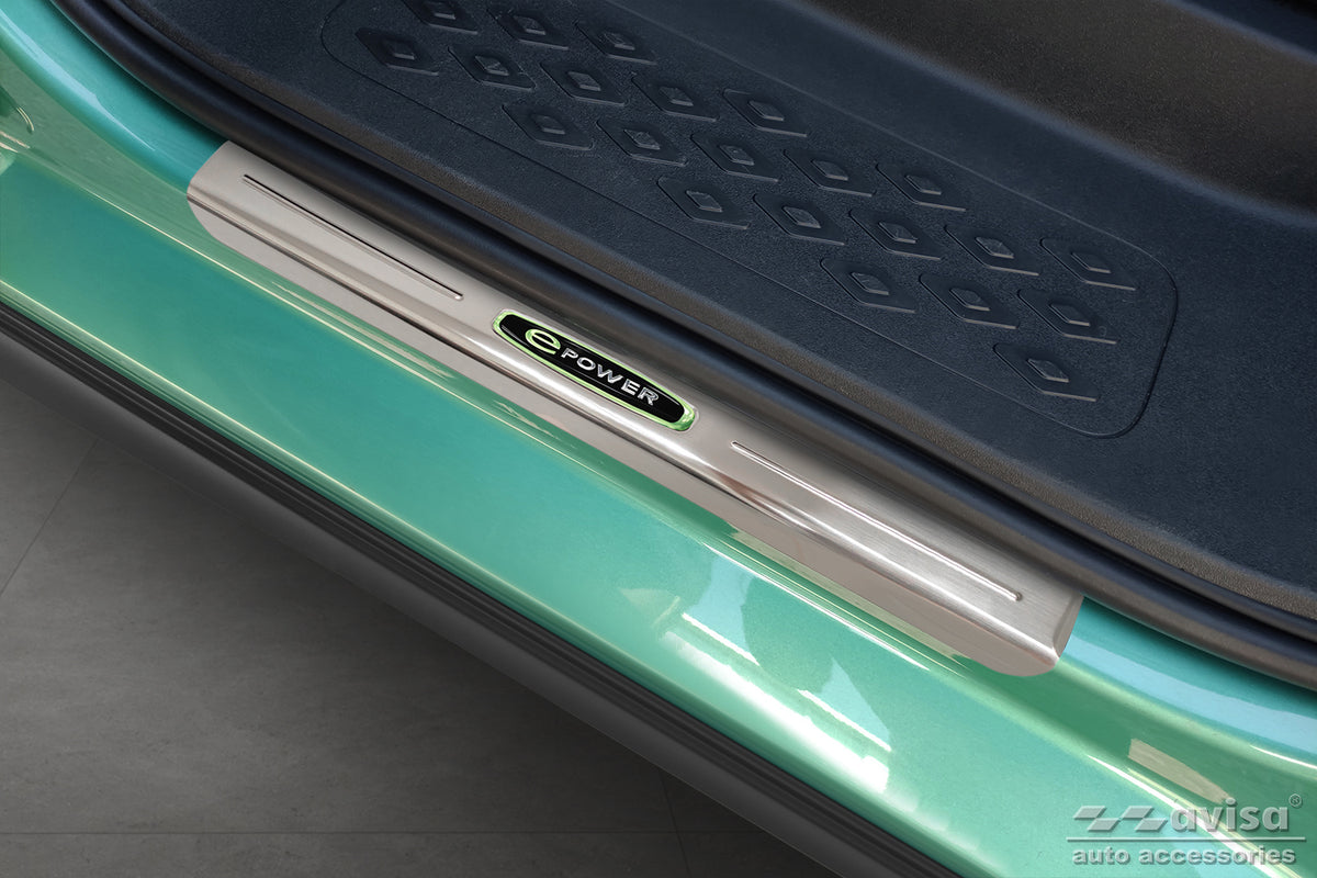 Protector umbral de puertas blue ''E- POWER'' VW ID BUZZ plata