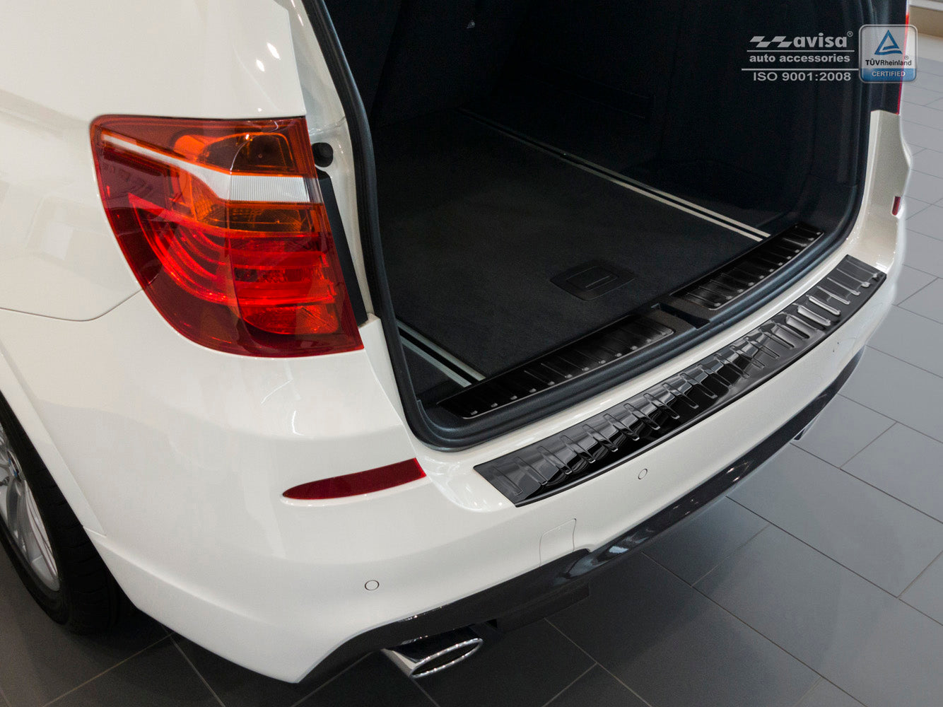 protector de parachoques trasero BMW X3 F25 negro espejo