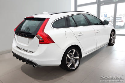 protector de parachoques trasero VOLVO V60 plata satinado