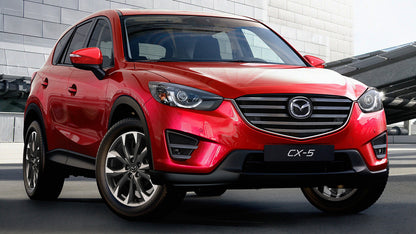protector de parachoques trasero MAZDA CX-5 negro acero, rojo&negro fibra de carbono