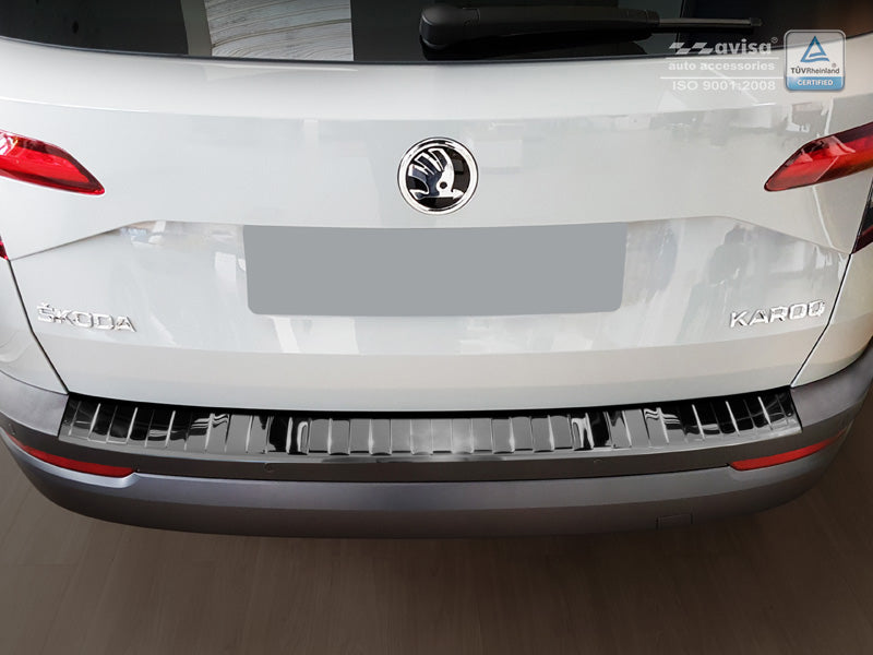 protector de parachoques trasero SKODA KAROQ CLEER negro espejo