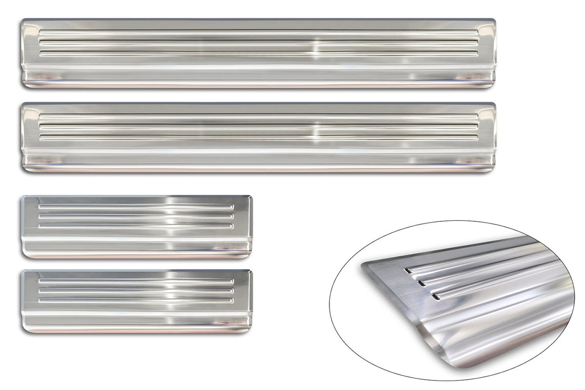 Protector umbral de puertas MITSUBISHI OUTLANDER plata satinado