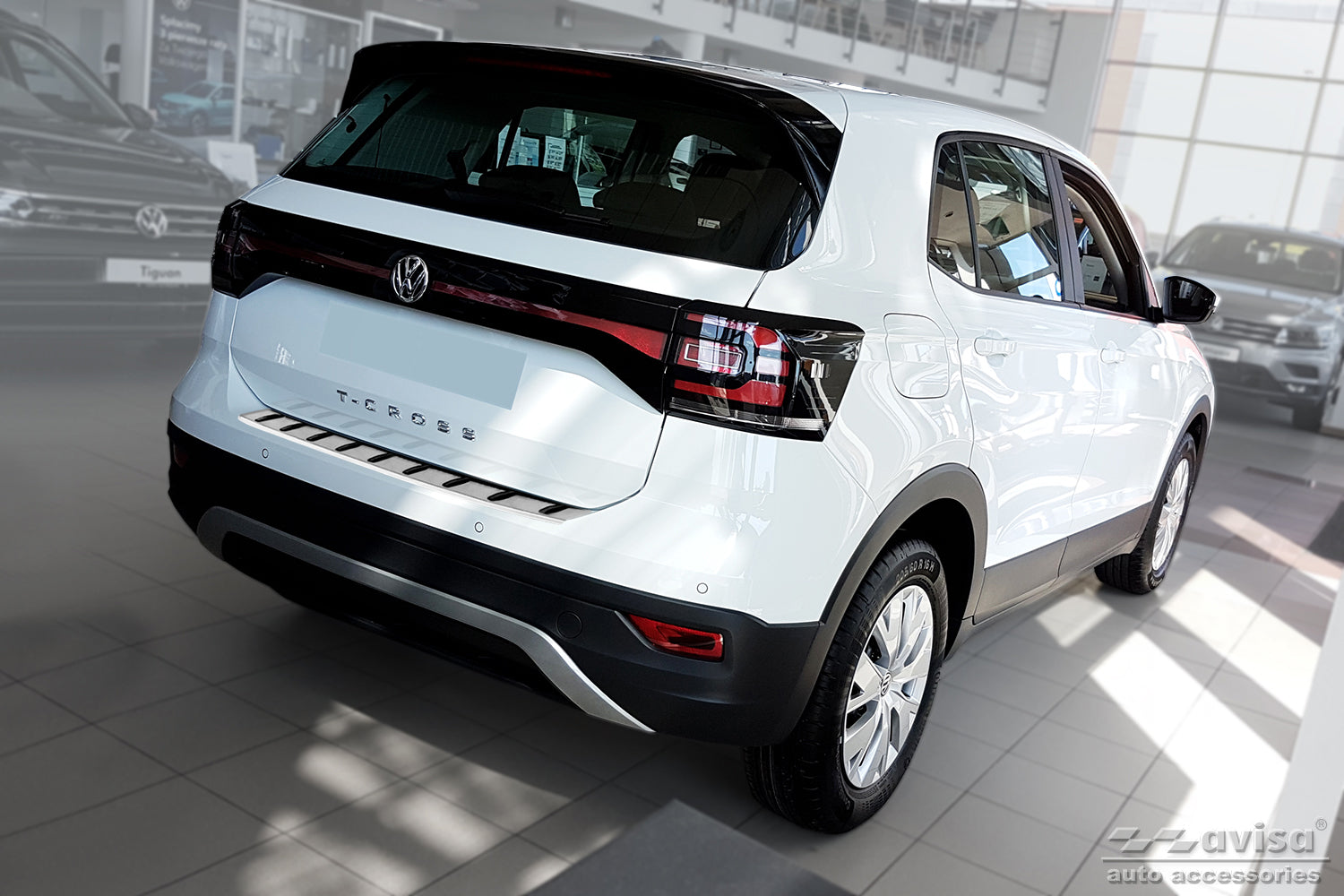 protector de parachoques trasero VW T-Cross plata