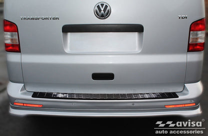protector de parachoques trasero VW TRANSPORTER T5 Multivan negro