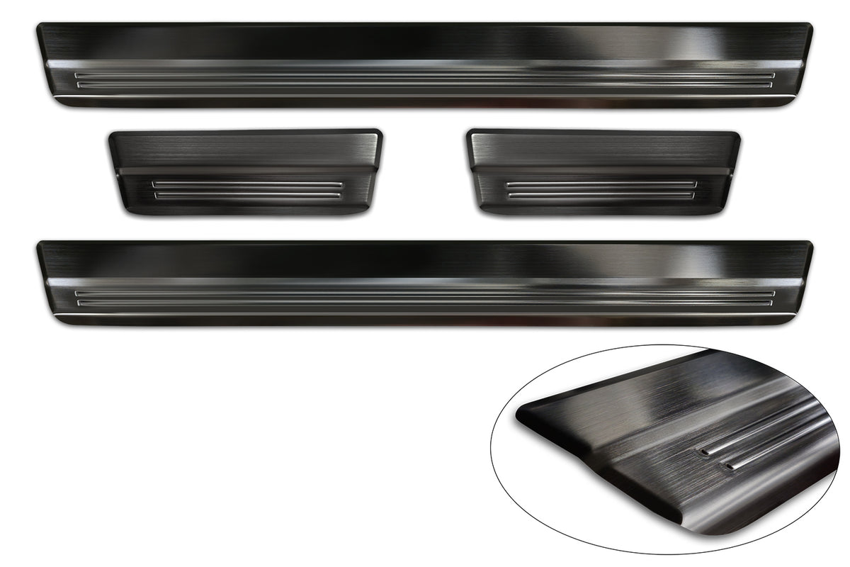Protector umbral de puertas en relieve SUZUKI SWIFT hatchback negro