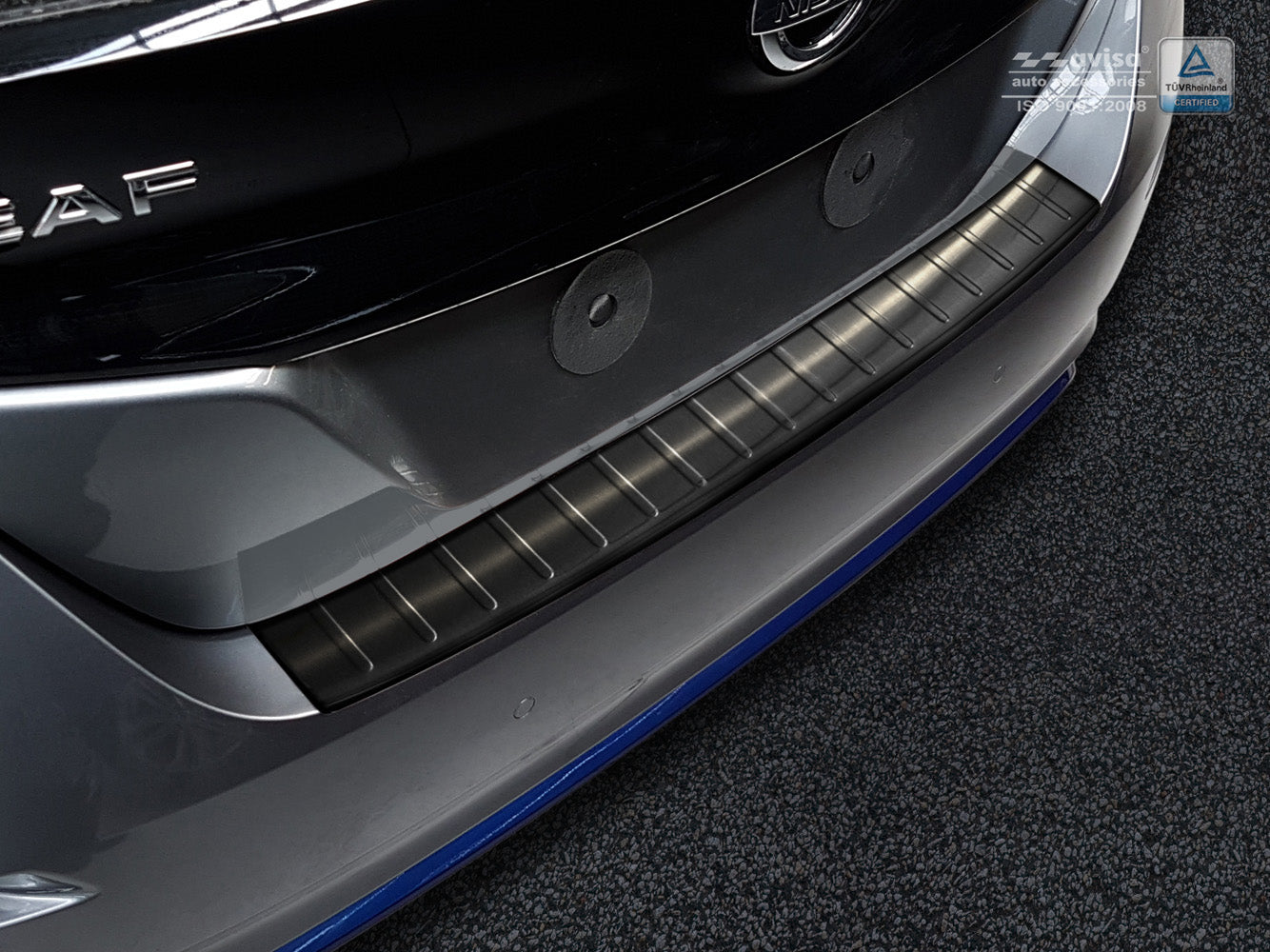 protector de parachoques trasero NISSAN LEAF negro