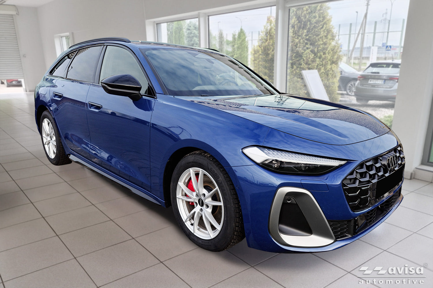 protector de parachoques trasero AUDI A5 Avant plata satinado