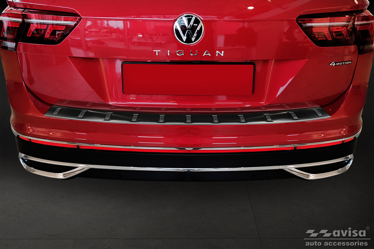 protector de parachoques trasero VW TIGUAN R-Line negro 2015-20