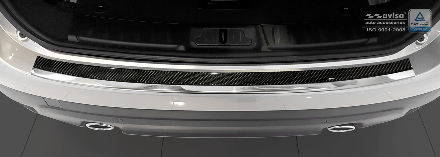 protector de parachoques trasero JAGUAR F-PACE espejo acero,negro fibra de carbono