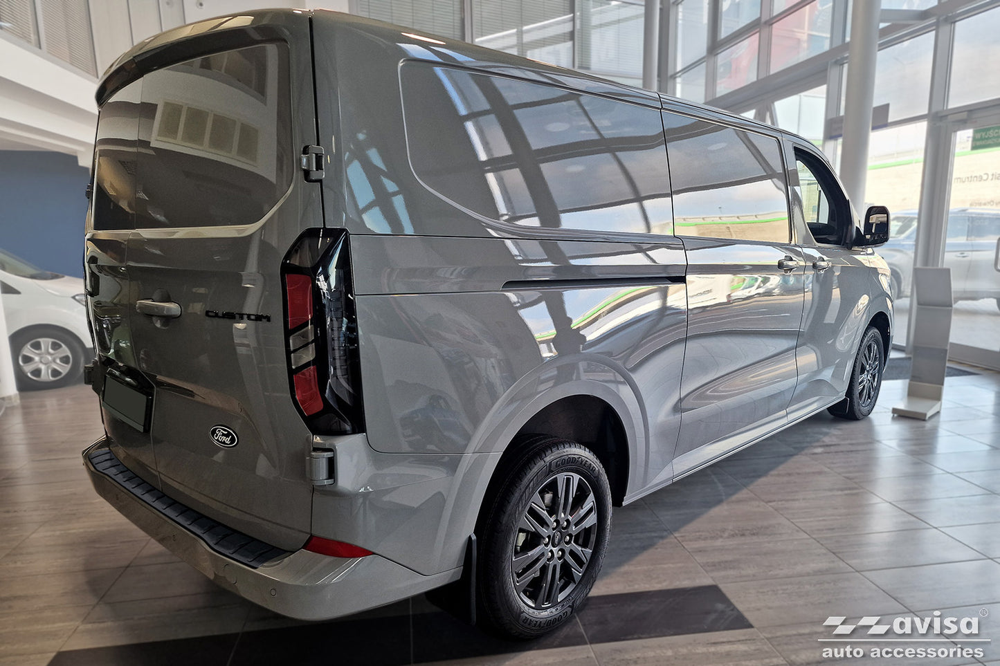 protector de parachoques trasero VW TRANSPORTER T7 negro