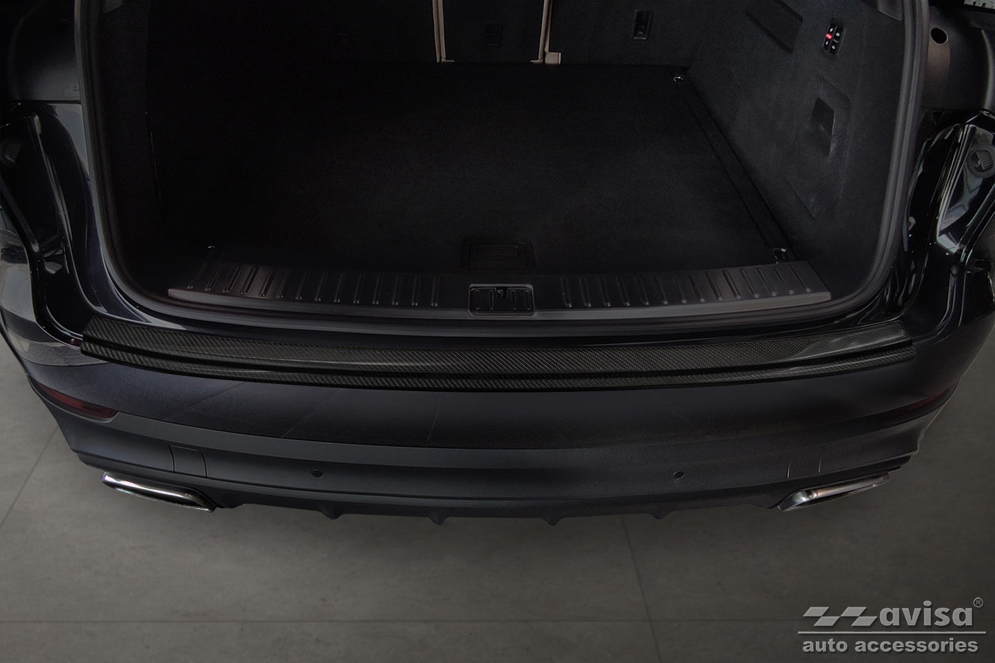 protector de parachoques trasero PORSCHE CAYENNE negro