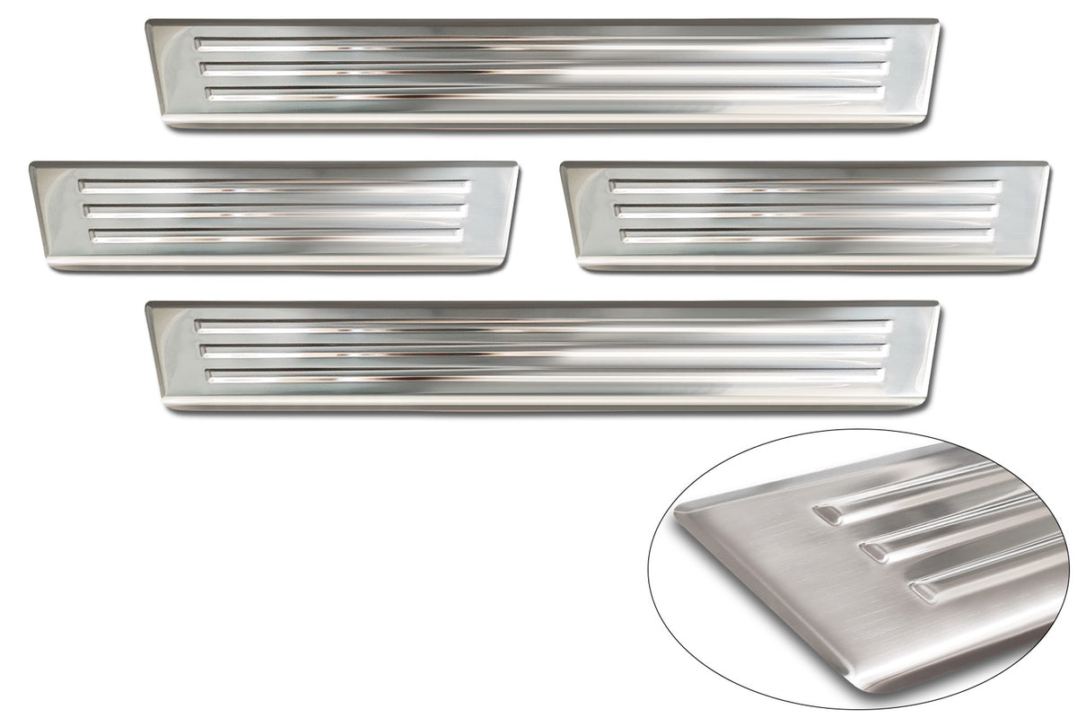 Protector umbral de puertas en relieve FORD RANGER plata