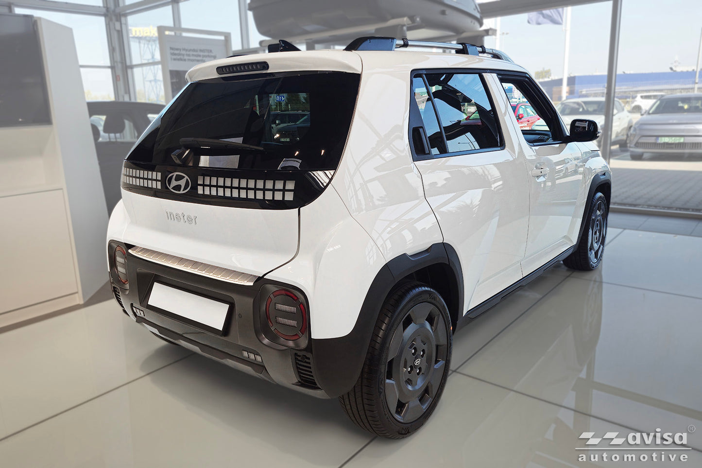 protector de parachoques trasero HYUNDAI INSTER plata satinado