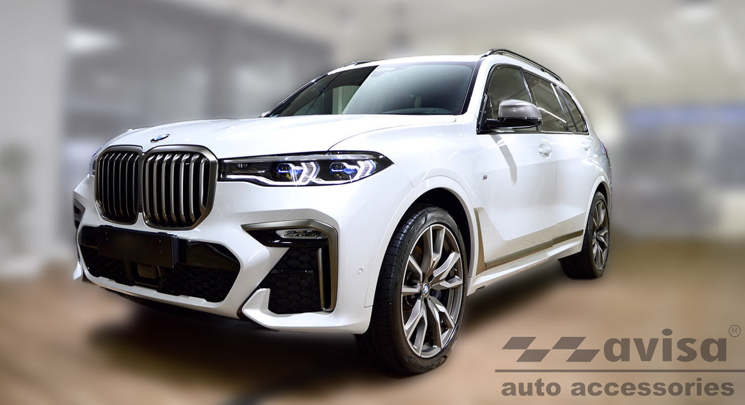 protector de parachoques trasero BMW X7 (G07) M-pak negro