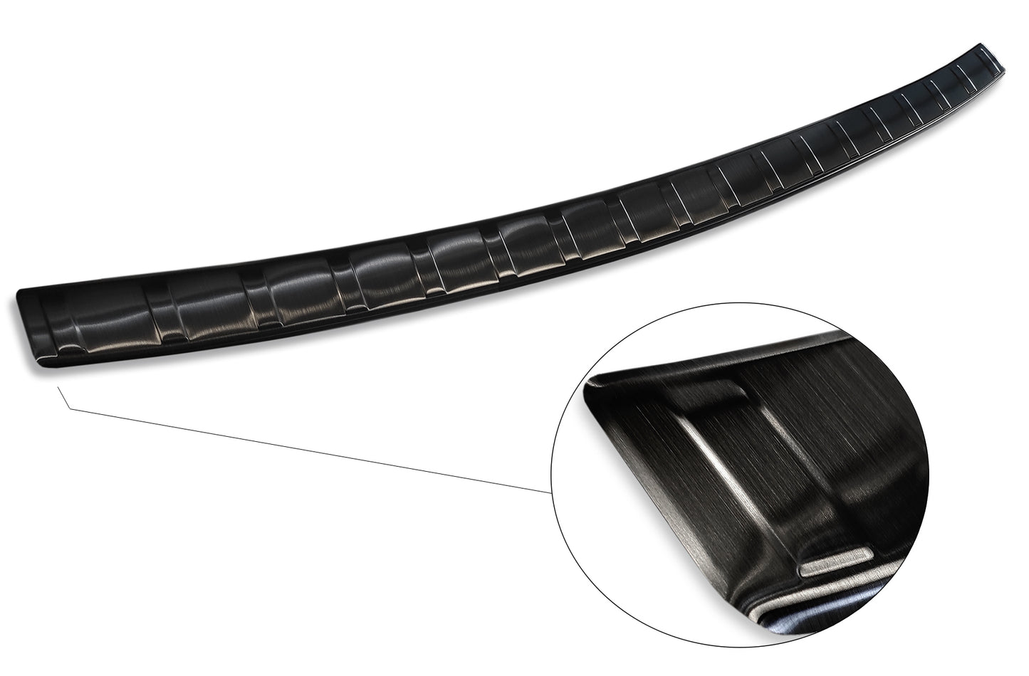 protector de parachoques trasero VW CADDY (SB) negro 2020+