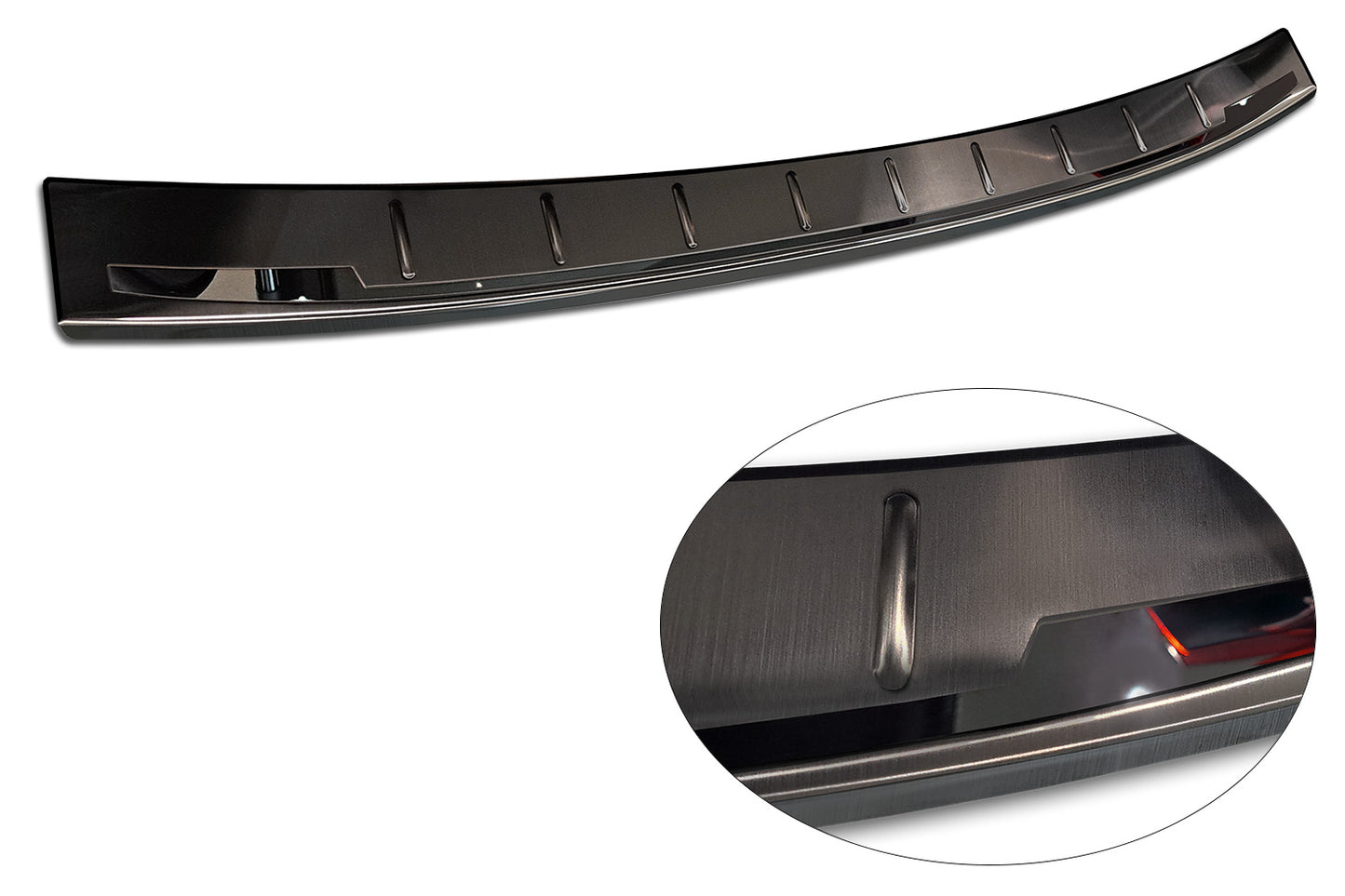 protector de parachoques trasero VOLVO XC60 negro / negro espejo 2017-21+