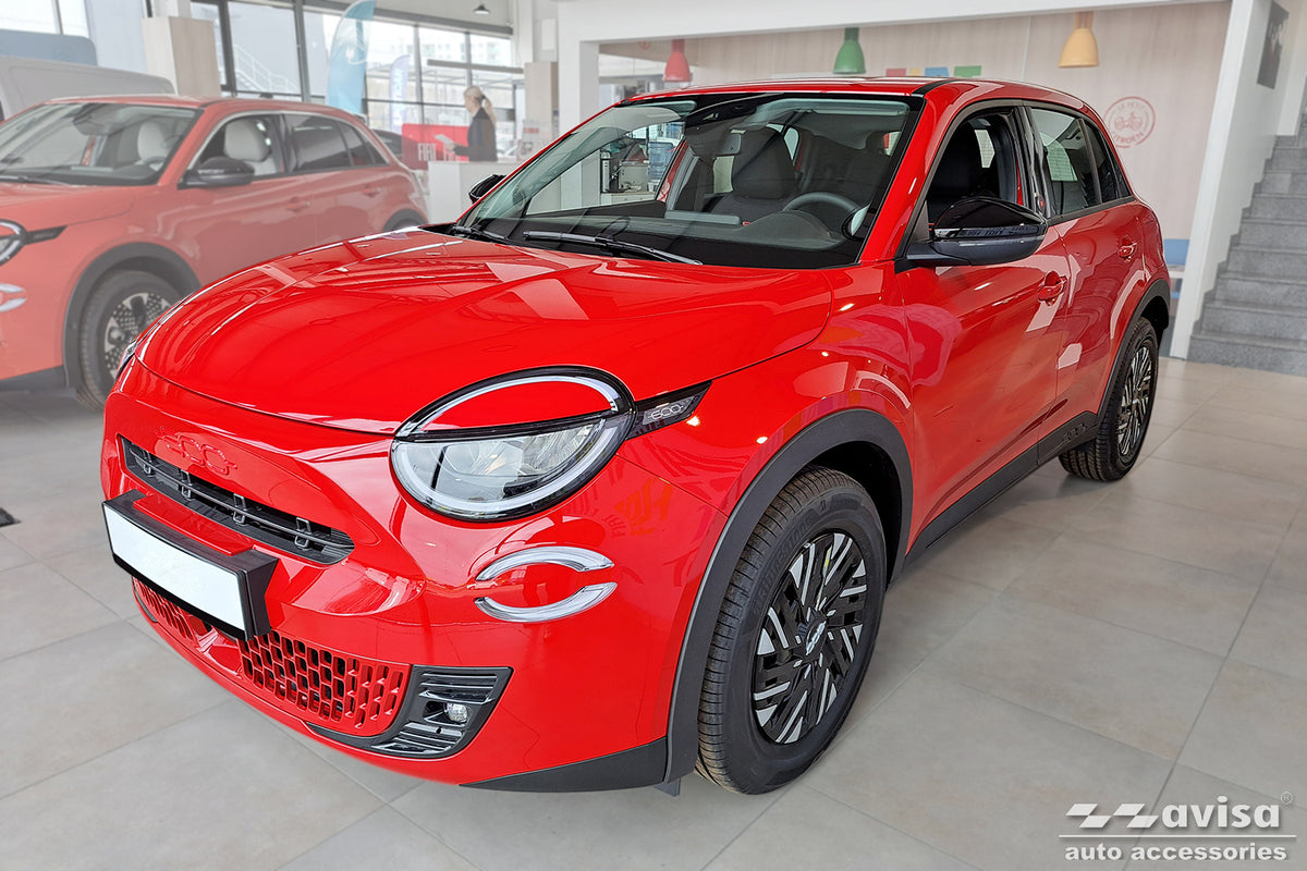 Protector umbral de puertas en relieve FIAT 600 plata satinado