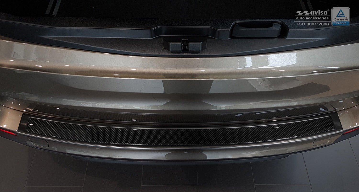 protector de parachoques trasero BMW X5 F15 negro acero, negro fibra de carbono
