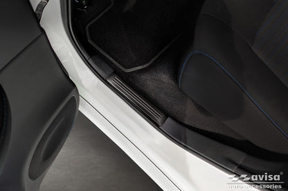Protector umbral de puertas en relieve NISSAN LEAF negro