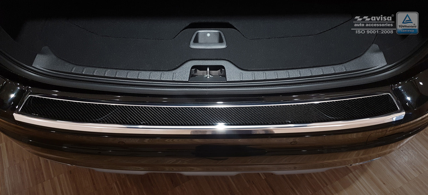 protector de parachoques trasero VOLVO XC60 espejo acero,negro fibra de carbono