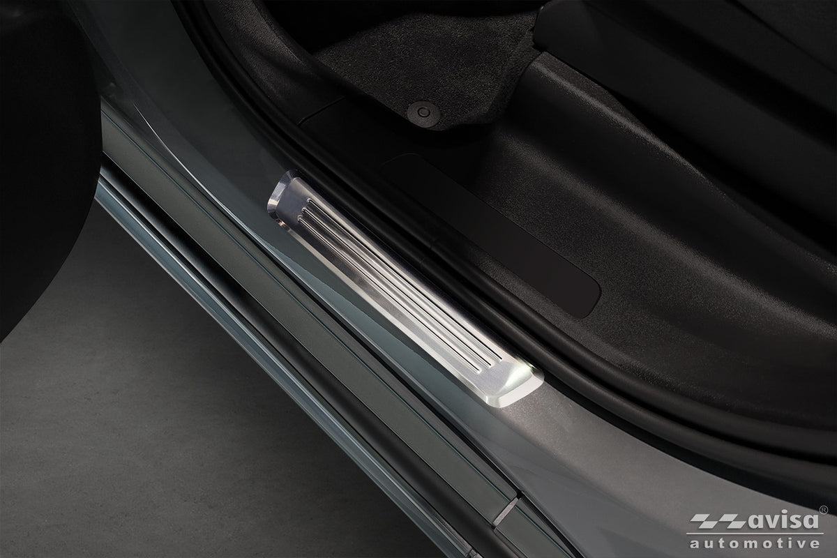 Protector umbral de puertas en relieve VOLVO XC90 plata satinado