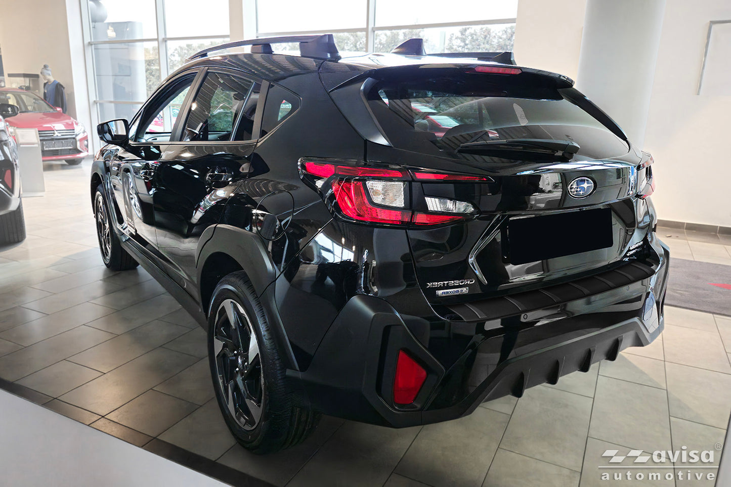 protector de parachoques trasero SUBARU CROSSTREK negro mate