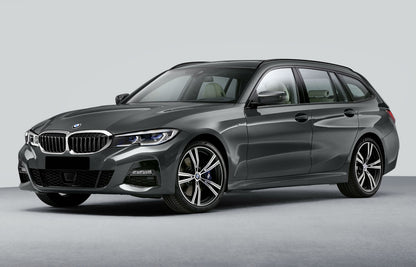 protector de parachoques trasero BMW 3 G21 negro 2018-2022