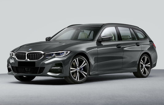 protector de parachoques trasero BMW 3 G21 negro 2018-2022