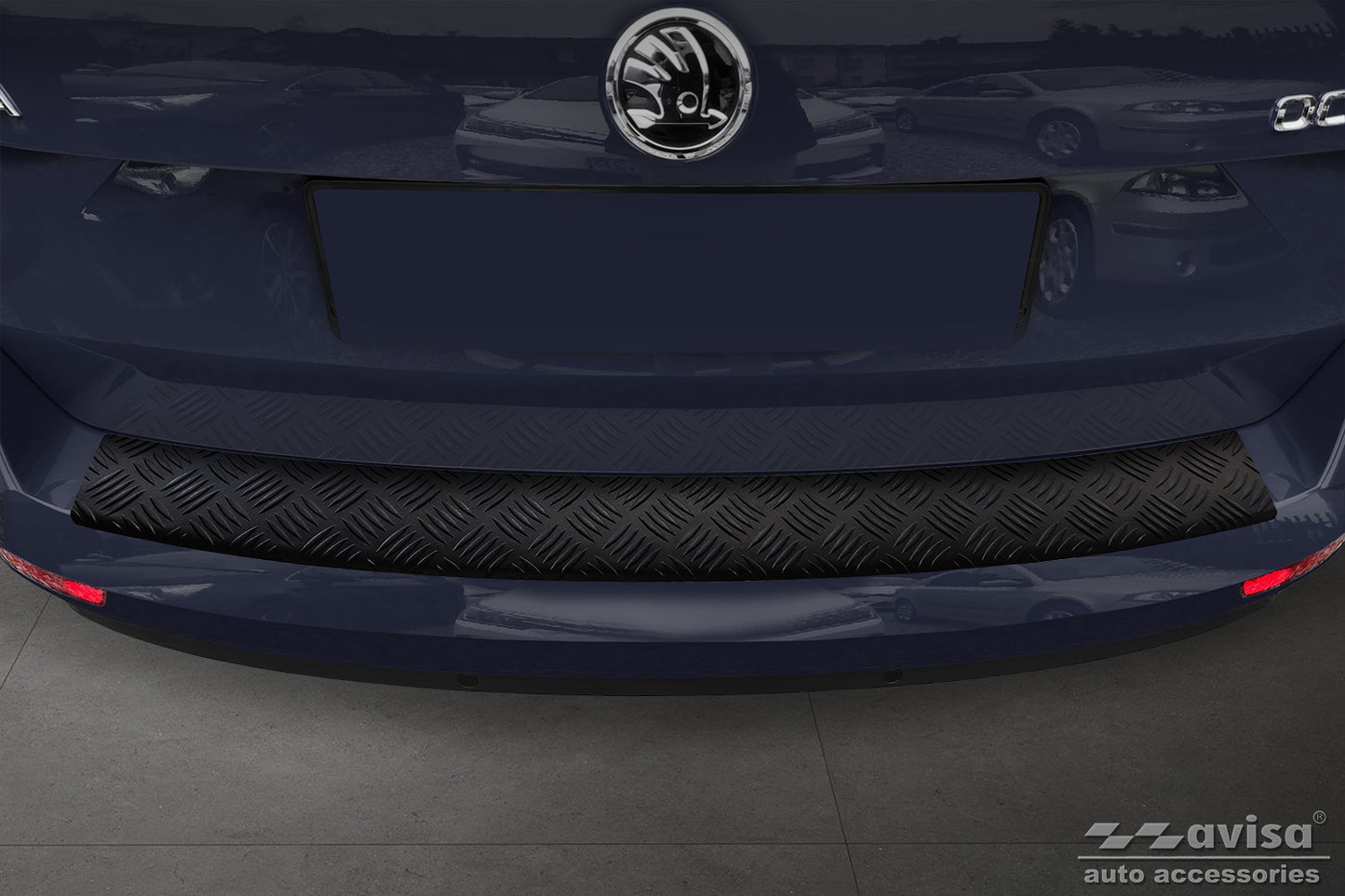 protector de parachoques trasero SKODA OCTAVIA combi 2016-19 aluminio