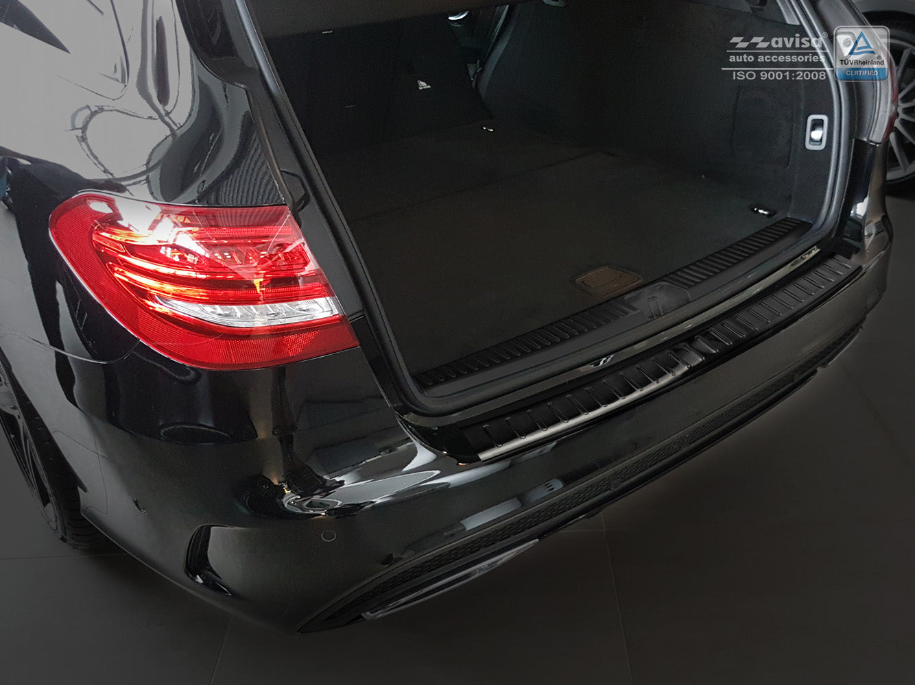protector de parachoques trasero MERCEDES CLASE C W205 negro
