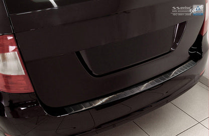 protector de parachoques trasero SKODA SUPERB combi negro 2009-13