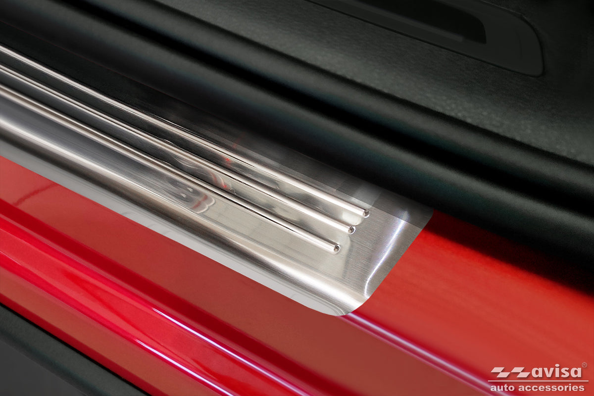 Protector umbral de puertas en relieve VW TIGUAN R-Line plata satinado
