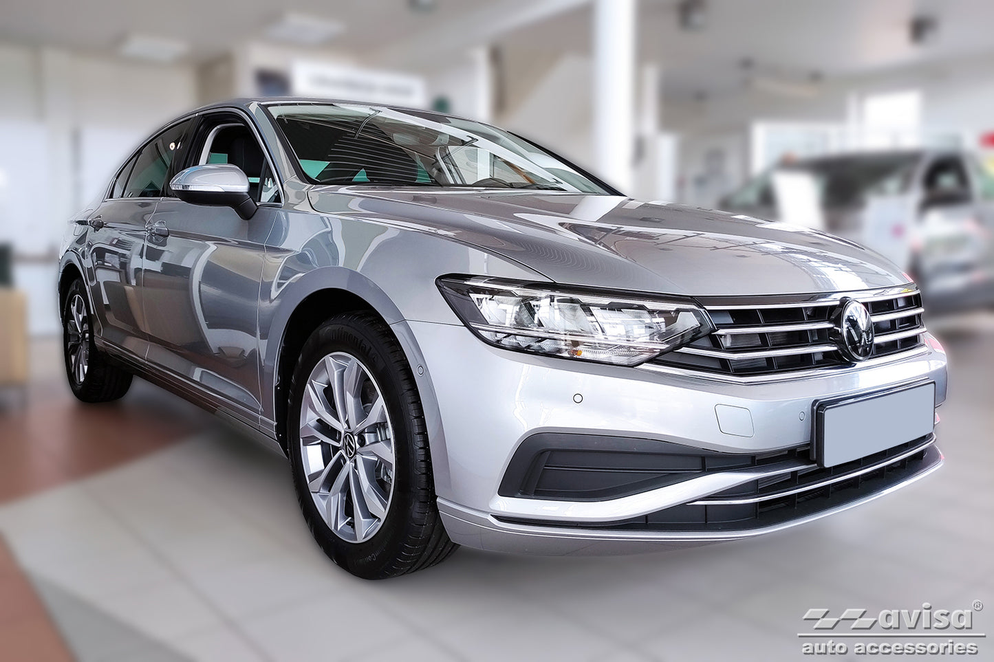 protector de parachoques trasero VW PASSAT B8 negro