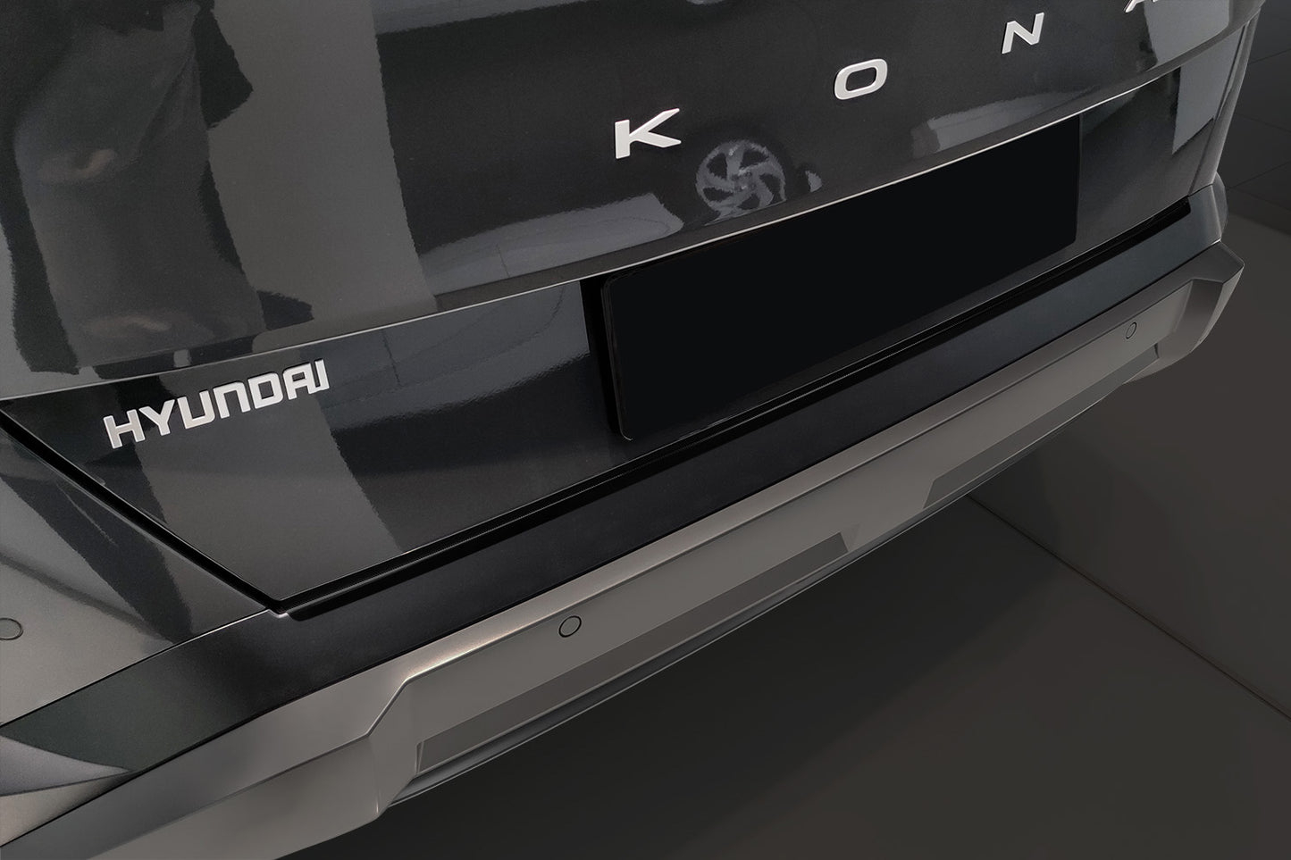 protector de parachoques trasero HYUNDAI KONA negro