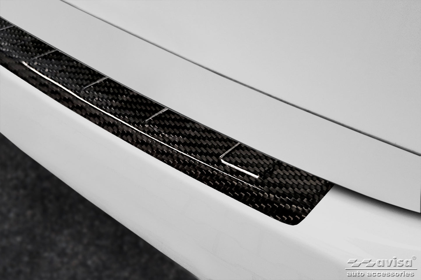 protector de parachoques trasero PORSCHE CAYENNE (92A) negro fibra de carbono