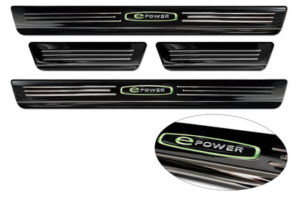 Protector umbral de puertas blue '' E-POWER '' VW ID.3 hatchback negro espejo