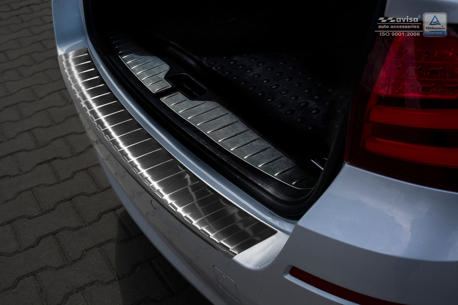 protector de parachoques trasero BMW 5 F11 touring negro