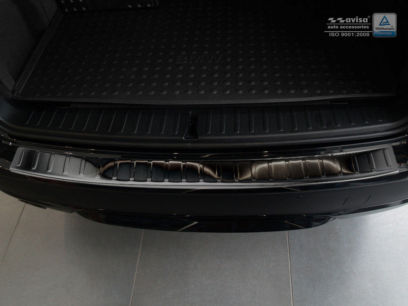 protector de parachoques trasero BMW X3 F25 M-sport negro