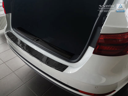 protector de parachoques trasero AUDI A4 B9 avant negro 2015+