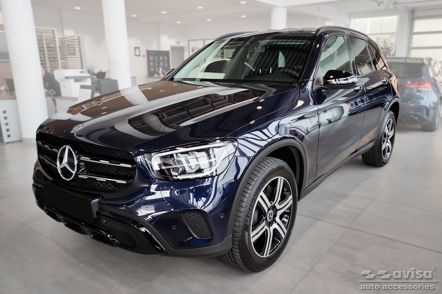 protector de parachoques trasero MERCEDES GLC (X253) 5D plata satinado